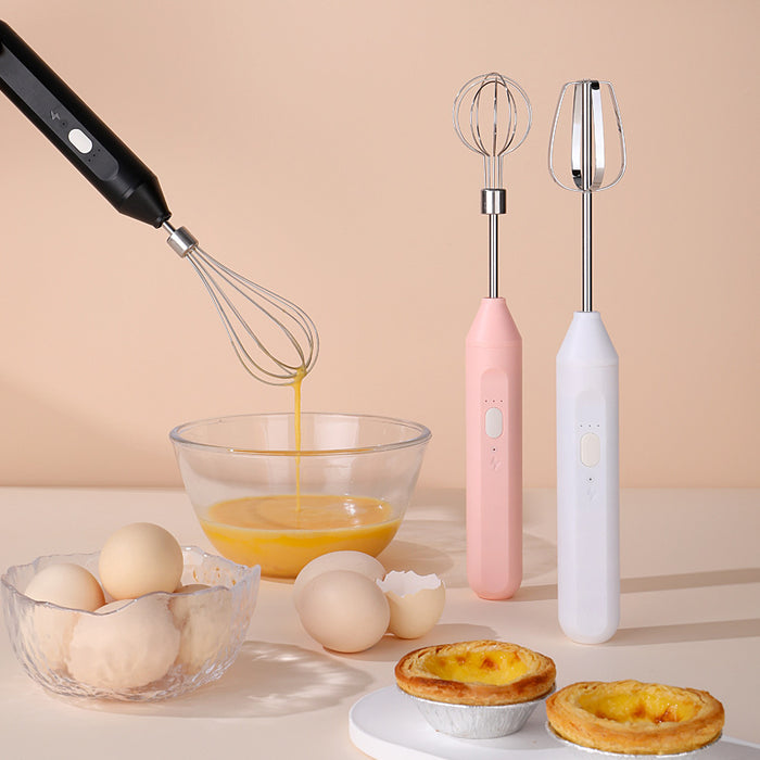 Hand-held Electric Whisk Household Baking Cake Egg White Whisk Small Straight Handle Whisk Wireless Whisk
