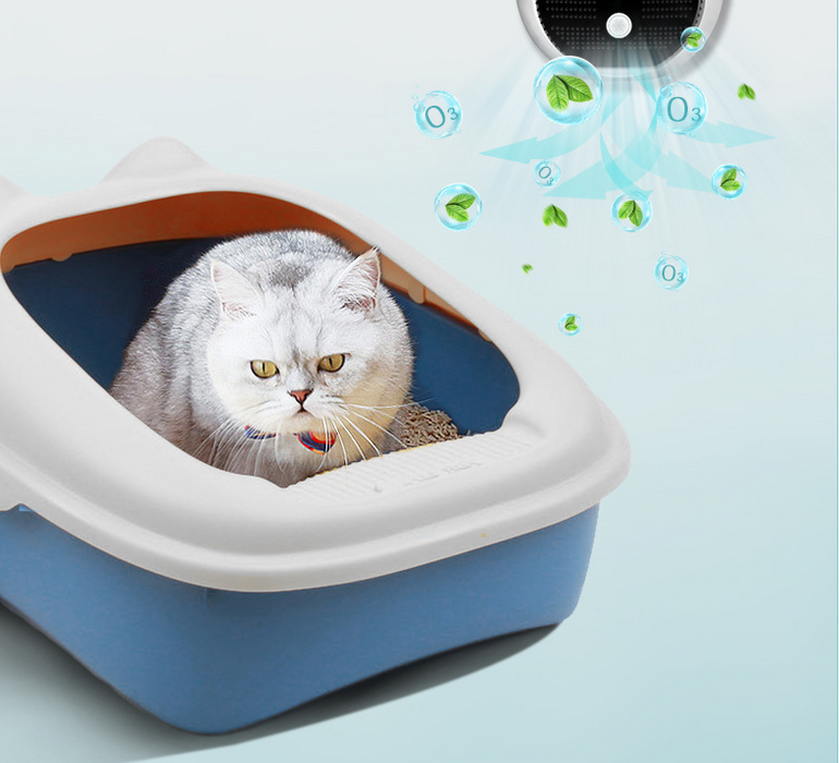 Pet Deodorant, Cat Urine Litter Box Air Purifier, Pet Odor Eliminator Sterilization Ozone Air Cleaner