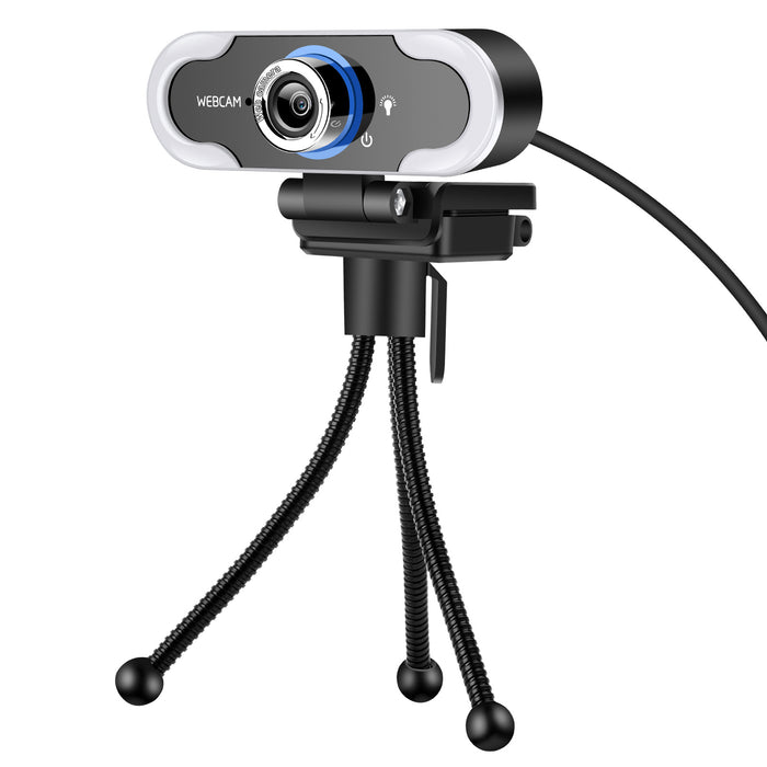 USB Camera with LED Supplementary Light Perfect for Online Classes, Live Webcasts, and Manual Focusing