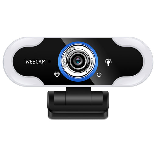 USB Camera with LED Supplementary Light Perfect for Online Classes, Live Webcasts, and Manual Focusing