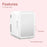 Cooseon 4L Mini Mirror Fridge, Beauty Makeup Skincare Refrigerator, AC/DC Heated Cooling Beauty Refrigerator, Car Mini Fridge