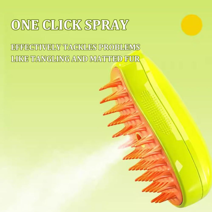 Electric Pet Massage Spray Comb, Steam Brush for Grooming